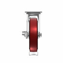 8"x2" Thermo-Urethane Precision Ball Bearing Side-Lock Caster with 4"x4.5" Plate