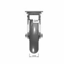8"x2" Thermo-Rubber (Donut) Precision Ball Bearing Caster with Total Lock and 4"x4.5" Plate