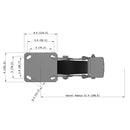 8"x2" Ergonomic Caster – USA Kingpinless Rig, Trionix Steel Replacement Wheel, Metal Face Brake