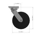 8"x2" Ergonomic Caster – USA Kingpinless Rig, Trionix Steel Replacement Wheel