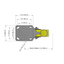 8"x2" Ergonomic Caster – USA Kingpinless Rig, Heavy-Duty Polyurethane Wheel, Swivel Lock