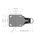 6"x2" Ergonomic Caster – USA Kingpinless Rig, Trionix Steel Replacement Wheel, Swivel Lock