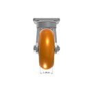6"x2" Ergonomic Caster – USA Kingpinless Rig, MAX-Efficiency Orange Poly Wheel
