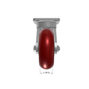 6"x2" Ergonomic Caster – USA Kingpinless Rig, MAX-Efficiency Maroon Poly Wheel