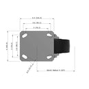 5"x2" Ergonomic Caster – USA Kingpinless Rig, Trionix Steel Replacement Wheel