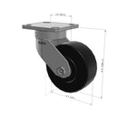 5"x2" Ergonomic Caster – USA Kingpinless Rig, Trionix Steel Replacement Wheel