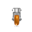 5"x2" Ergonomic Caster – USA Kingpinless Rig, MAX-Efficiency Orange Poly Wheel, Face Brake