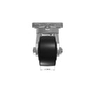 4"x2" Ergonomic Caster – USA Kingpinless Rig, Trionix Steel Replacement Wheel, Swivel Lock