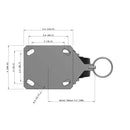 4"x2" Ergonomic Caster – USA Kingpinless Rig, Trionix Steel Replacement Wheel, Swivel Lock