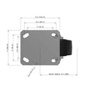 4"x2" Ergonomic Caster – USA Kingpinless Rig, Trionix Steel Replacement Wheel