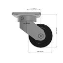 4"x2" Ergonomic Caster – USA Kingpinless Rig, Trionix Steel Replacement Wheel