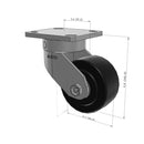 4"x2" Ergonomic Caster – USA Kingpinless Rig, Trionix Steel Replacement Wheel