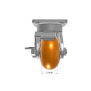 4"x2" Ergonomic Caster – USA Kingpinless Rig, MAX-Efficiency Orange Poly Wheel, Side Brake