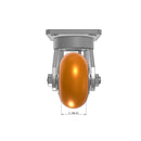 4"x2" Ergonomic Caster – USA Kingpinless Rig, MAX-Efficiency Orange Poly Wheel