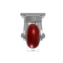 4"x2" Ergonomic Caster – USA Kingpinless Rig, MAX-Efficiency Maroon Poly Wheel