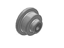 3" x 1" FL Flanged Cast Iron Wheel - FL0320112
