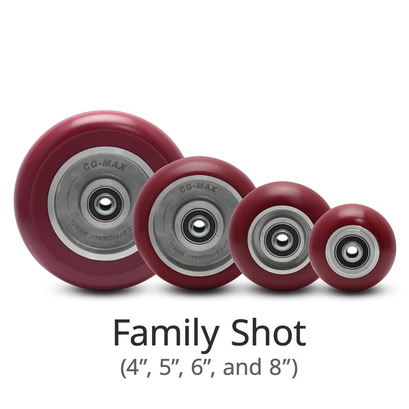 6" x 2" CG-MAX Maroon Wheel - AX0622808MAX