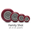 8" x 2" CG-MAX Maroon Wheel - AX0822808MAX