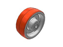 8" x 3" PY Polyurethane on Cast Iron Wheel - PY085091680A