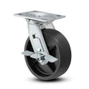 4"x2" Polypropylene HD Delrin Bearing Side-Lock Caster with 4"x4.5" Plate