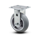 4"x2" Thermo-Rubber (Donut) Delrin Bearing Rigid Caster with 4"x4.5" Plate