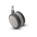 75mm High-Load Floor-Protective Grey Twin Wheel with 7/16"x7/8" Grip Ring