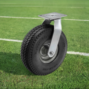 8" Swivel Caster with Never-Flat Polyurethane Foam Wheel and 4"x4.5" Plate