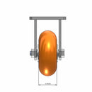 5"x2" Kingpinless Rigid Caster with MAX-Efficiency Orange Wheel