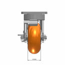 5"x2" Kingpinless Side Locking Caster with MAX-Efficiency Orange Wheel