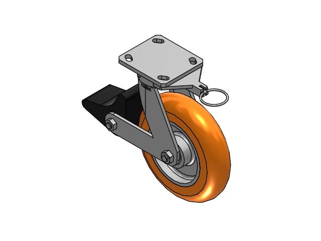 110AN08228SPLBL Albion Caster