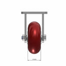 5"x2" Kingpinless Rigid Caster with MAX-Efficiency Maroon Wheel