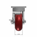 5"x2" Kingpinless Side Locking Caster with MAX-Efficiency Maroon Wheel