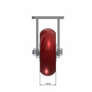 6"x2" Kingpinless Rigid Caster with MAX-Efficiency Maroon Wheel