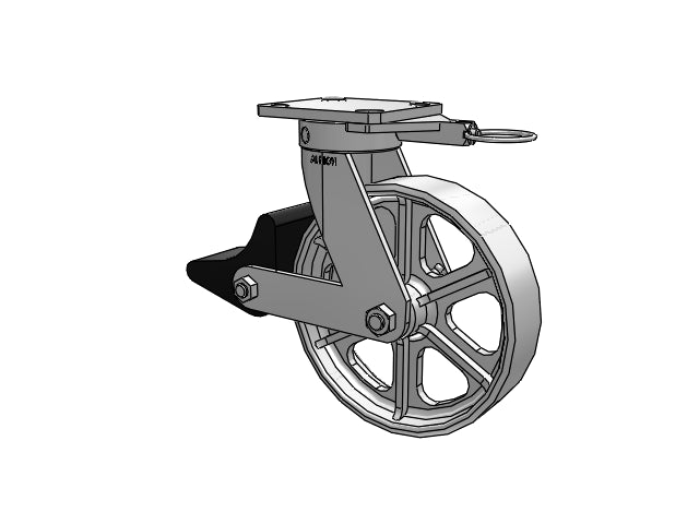 110CA08201SPLBL Albion Swivel Caster
