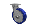 Kingpinless 8"x2" Swivel-EAZ Flat Wheel Caster with 4"x4.5" Plate