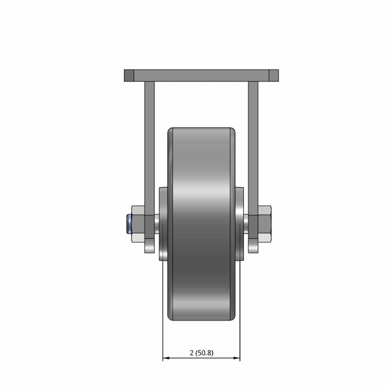 5" Kingpinless Rigid Caster with Heavy-Duty Drop Forged Steel Wheel