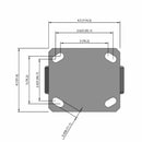 5" Kingpinless Rigid Caster with Heavy-Duty Drop Forged Steel Wheel