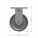 5" Kingpinless Rigid Caster with Heavy-Duty Drop Forged Steel Wheel