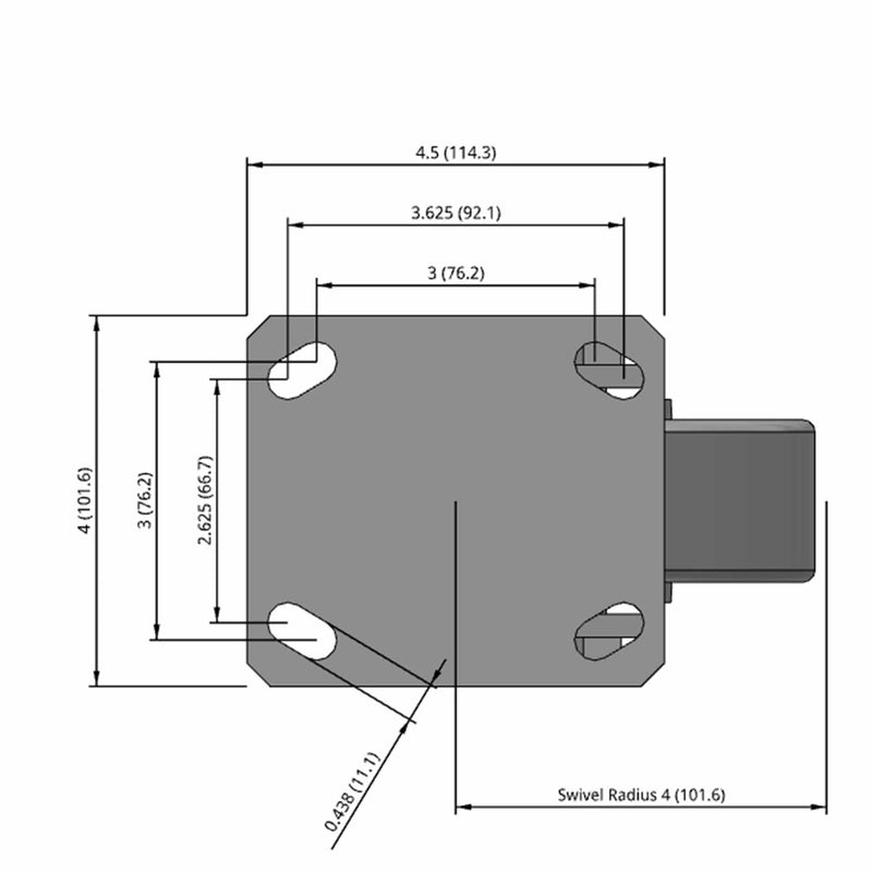5" Kingpinless Swivel Caster with Heavy-Duty Drop Forged Steel Wheel