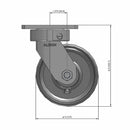 5" Kingpinless Swivel Caster with Heavy-Duty Drop Forged Steel Wheel