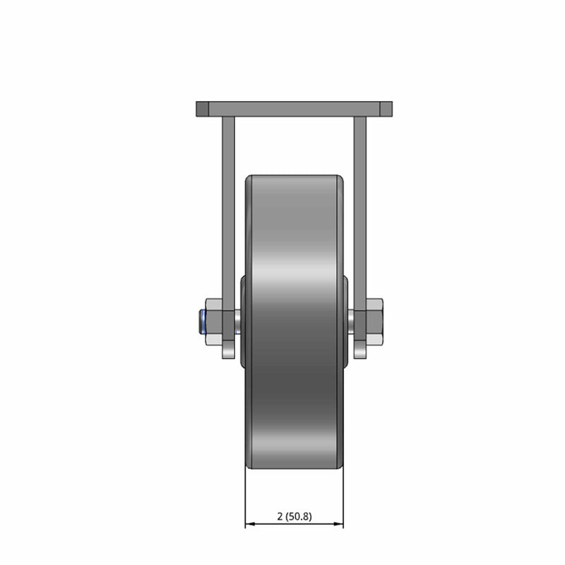 6" Kingpinless Rigid Caster with Heavy-Duty Drop Forged Steel Wheel