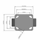6" Kingpinless Rigid Caster with Heavy-Duty Drop Forged Steel Wheel