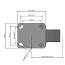 6" Kingpinless Swivel Caster with Heavy-Duty Drop Forged Steel Wheel