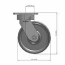 6" Kingpinless Swivel Caster with Heavy-Duty Drop Forged Steel Wheel