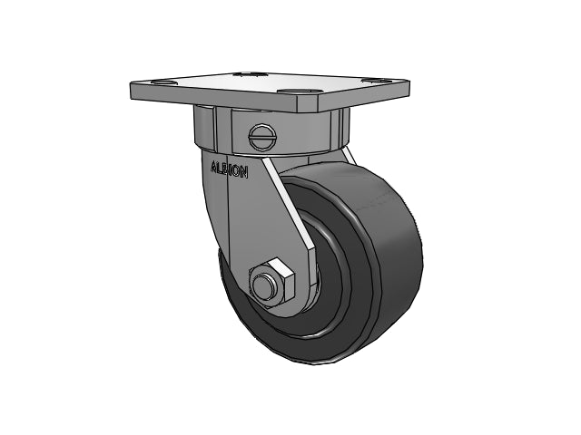 Kingpinless 4"x2" Trionix Nylon Caster with 4"x4.5" Plate