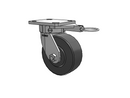 Kingpinless 5"x2" Trionix Nylon Caster with 4"x4.5" Plate & Swivel Lock