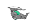 110PD04201SFBBL Albion Swivel Caster