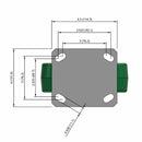 6"x2" Kingpinless Rigid Caster with Polyurethane-on-Aluminum Wheel