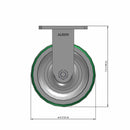 6"x2" Kingpinless Rigid Caster with Polyurethane-on-Aluminum Wheel