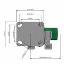 6"x2" Kingpinless Locking Caster with Polyurethane-on-Aluminum Wheel
